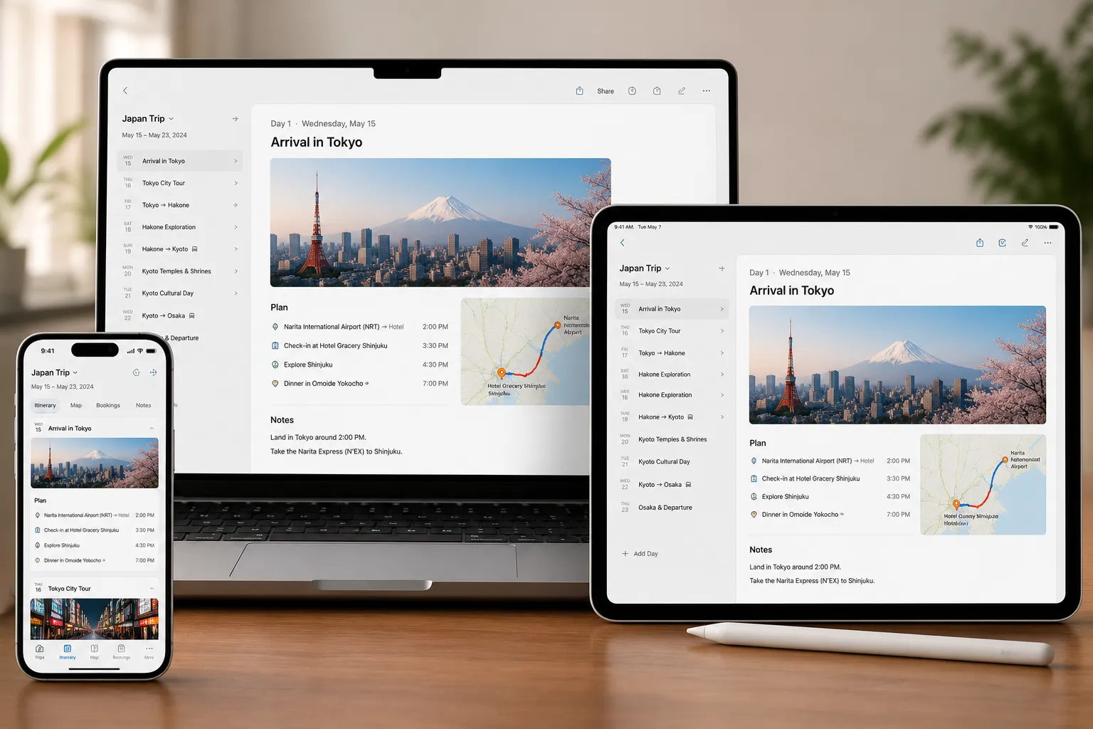 The TripCreator itinerary builder