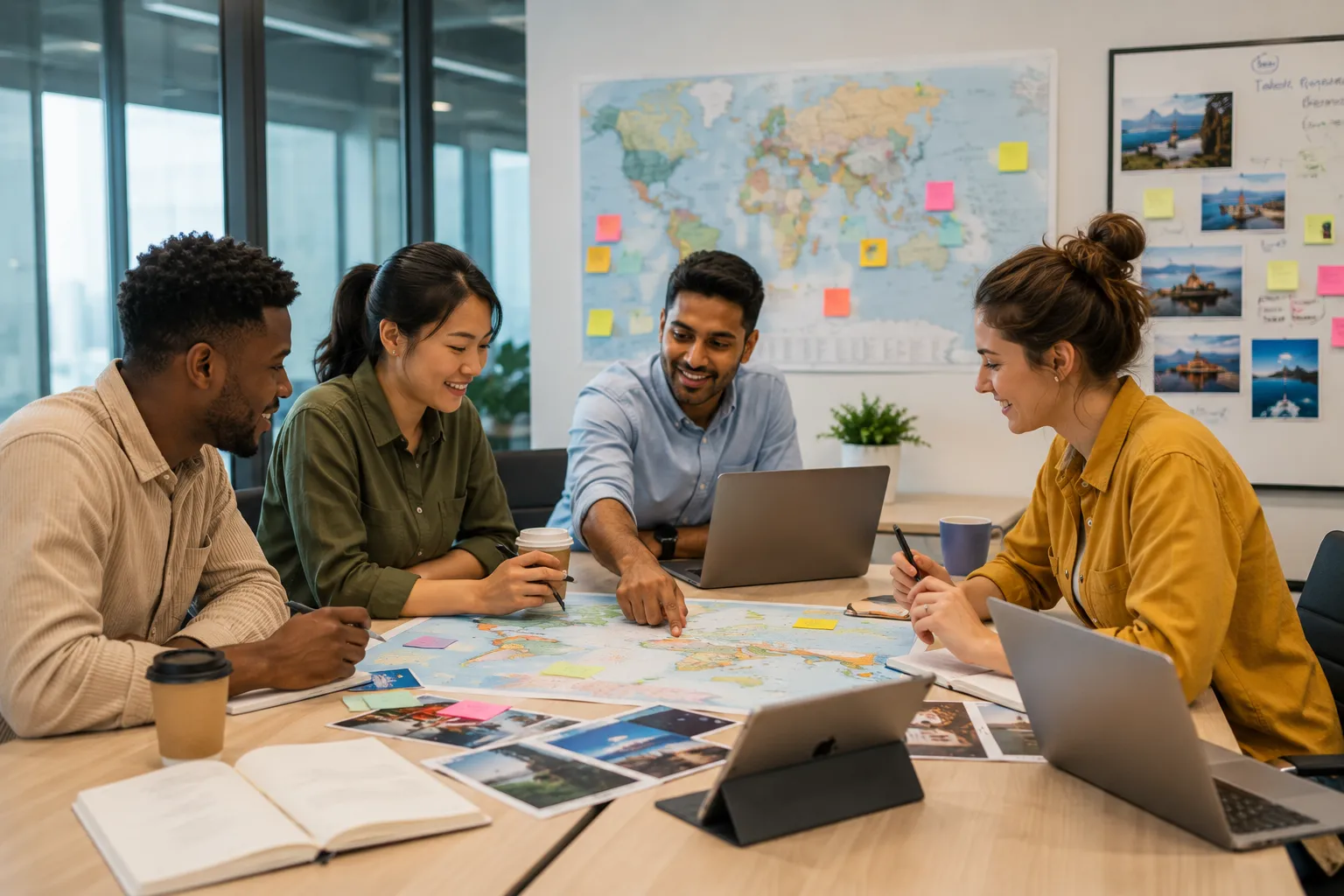 A team collaborating